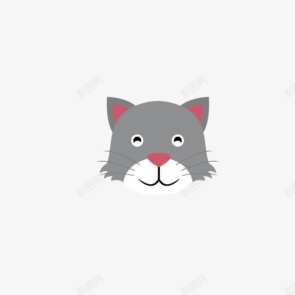 灰猫头像png免抠素材_88icon https://88icon.com 卡通头像 可爱 灰猫