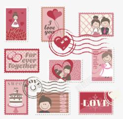 爱情邮票素材