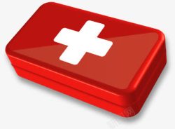 红色十字医疗箱子素材