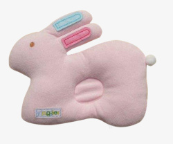 卡通粉色兔子婴儿定型枕素材