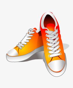 橙色鞋子素材