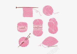 粉色毛线团素材