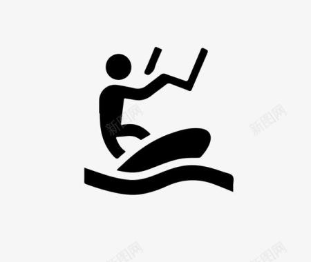 跑步运动人物水上运动图标图标