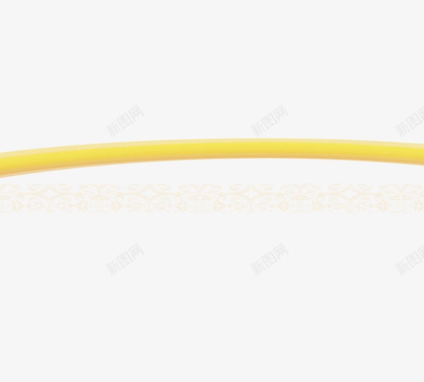 黄色装饰线psd免抠素材_88icon https://88icon.com 装饰元素 金线 黄色的