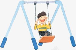 荡秋千的小孩素材
