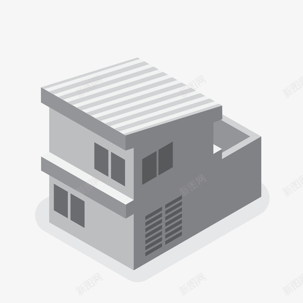 灰色普通建筑模型矢量图ai免抠素材_88icon https://88icon.com 建筑 建筑模型 日常 普通建筑 灰色 灰色建筑 矢量图