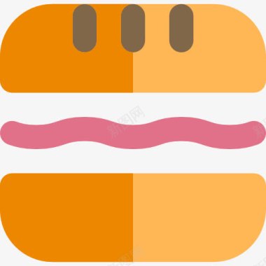 彩绘面包三明治图标图标