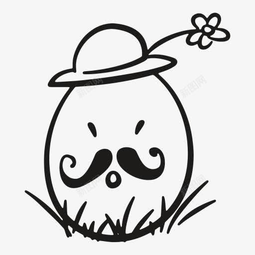 装饰复活节鸡蛋花脆弱的帽子小胡png免抠素材_88icon https://88icon.com Decorative easter egg flower fragile hat mustache 复活节 小胡子 帽子 脆弱的 花 装饰 鸡蛋