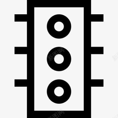 道路施工标志交通灯图标图标