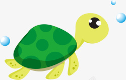 卡通可爱海龟装饰矢量图素材