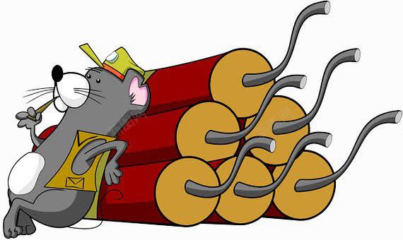 老鼠和炮仗png免抠素材_88icon https://88icon.com 卡通 小清新 食品海报装饰物
