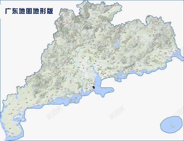 广东地图地形版png免抠素材_88icon https://88icon.com 地图 地形 广东 广东地图