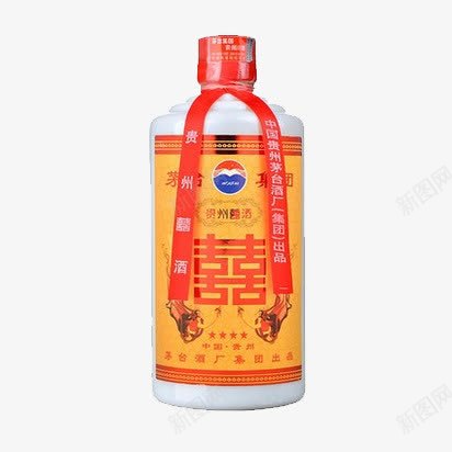 茅台囍酒png免抠素材_88icon https://88icon.com 中国名酒 产品实物 囍酒 白酒 茅台