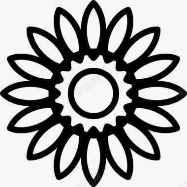 漂浮花瓣向日葵图标图标