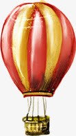 创意合成手绘红色的热气球png免抠素材_88icon https://88icon.com 创意 合成 热气球 红色