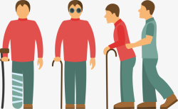 腿部残疾腿部残疾人士康复运动矢量图高清图片