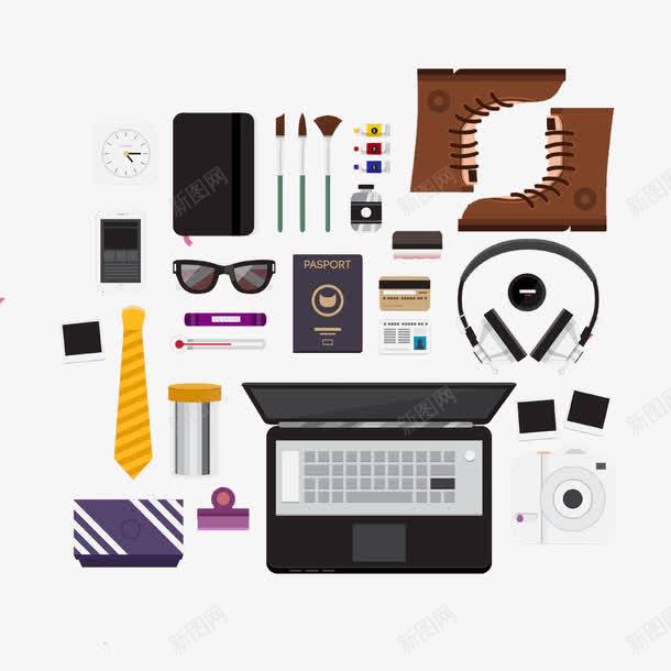 一组生活日用品png免抠素材_88icon https://88icon.com 日用品 生活 电脑 耳机