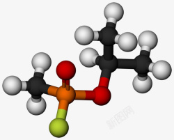 卡通彩色分子结构图素材
