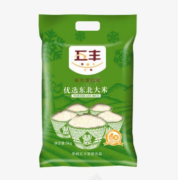 产品实物五丰大米png免抠素材_88icon https://88icon.com 五丰大米 粮食 食品