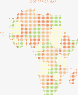 黄绿色非洲波点地图矢量图素材