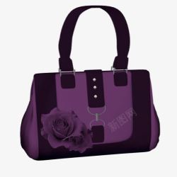 紫色女士包包素材