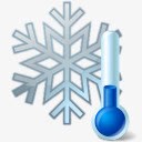雪花材质雪花温度计iconslandweather图标图标