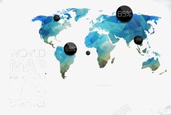 彩色世界地图素材