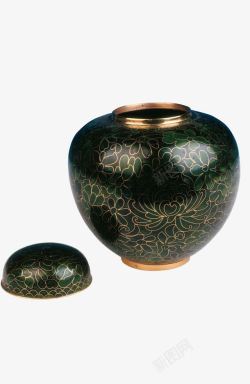 中国古典带盖的罐子素材