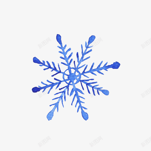 手绘蓝色雪花png免抠素材_88icon https://88icon.com 卡通雪花 图案 手绘 手绘蓝色雪花 蓝色 雪花