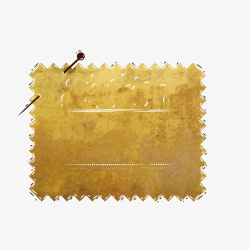 金色复古邮票模板矢量图素材