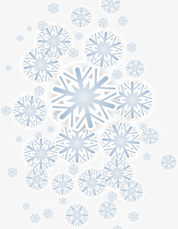 暖冬美丽的雪花花纹矢量图素材