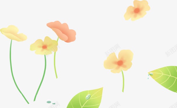 小清新的开花png免抠素材_88icon https://88icon.com 小清新 开花 插画 绿色