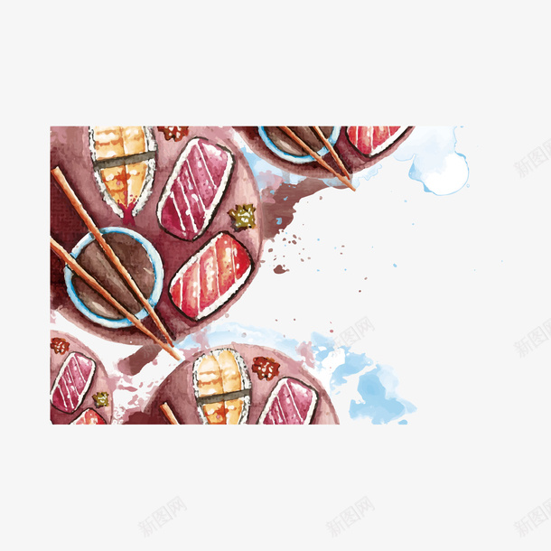 水彩食物插画卡片矢量图ai免抠素材_88icon https://88icon.com 卡片 水彩 食物 矢量图