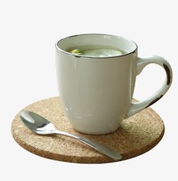 杯垫上的茶杯素材