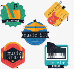 音乐器材logo矢量图素材