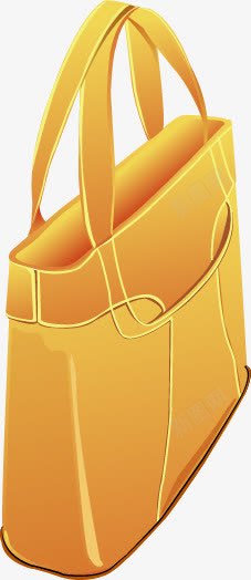 橙黄色包包png免抠素材_88icon https://88icon.com 包 卡通 女性包 手绘 背包
