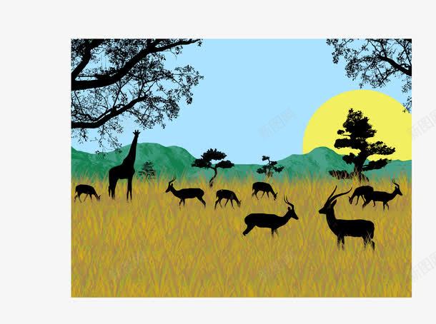 多色唯美大自然动物图案png免抠素材_88icon https://88icon.com 动物图案 多色唯美大自然 矢量图案 野生鹿图案