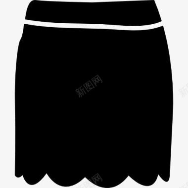 黑色短裙子形状图标图标