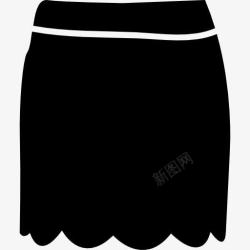 短裙子黑色短裙子形状图标高清图片