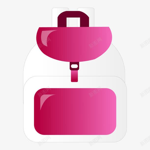 红色渐变儿童书包png免抠素材_88icon https://88icon.com 书包 儿童 儿童书包 渐变 红色