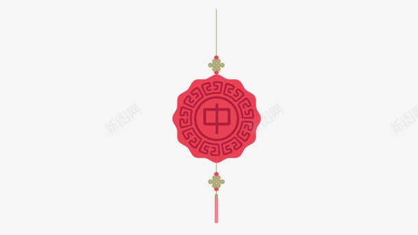 装饰吊链png免抠素材_88icon https://88icon.com 中国结 矢量中国结 装饰吊链