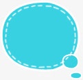 深蓝色圆形泡泡对话框素材