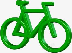 节能绿色自行车素材