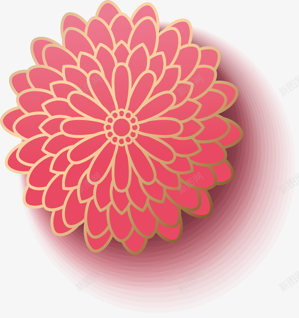 粉色传统微立体花朵png免抠素材_88icon https://88icon.com 3D立体 微立体 新式雕花 矢量图案 简约 粉色 花朵