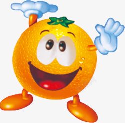 橙子表情创意水果素材