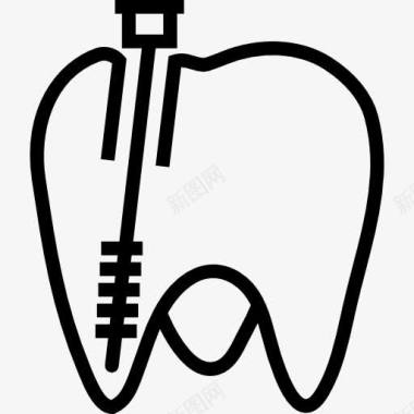 牙齿病毒牙齿图标图标