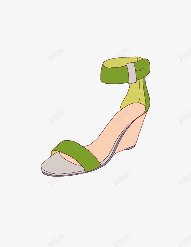 绿色高跟凉鞋png免抠素材_88icon https://88icon.com 凉鞋 绿色 高跟鞋