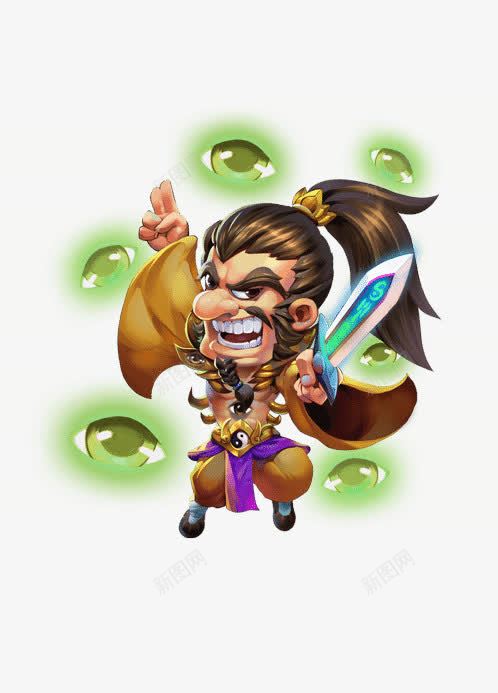 卡通持剑多眼魔王png免抠素材_88icon https://88icon.com 卡通 多眼 持剑 魔王