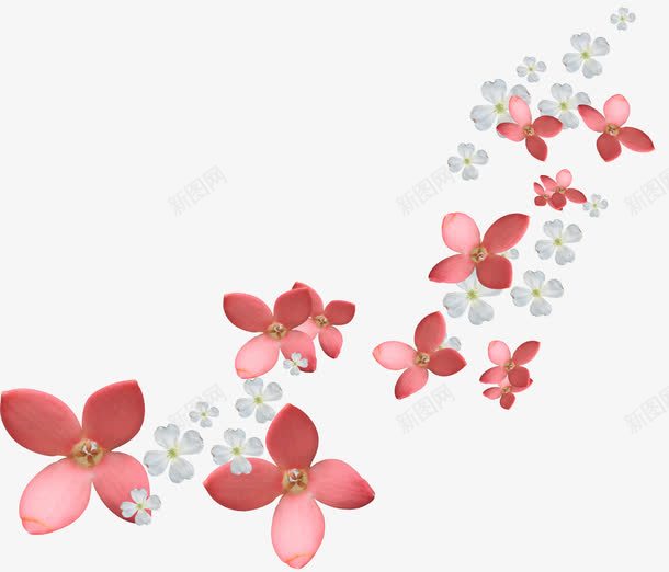 飘逸花瓣案png免抠素材_88icon https://88icon.com 白色花瓣 粉色花朵 花图案 装饰图案 装饰花朵