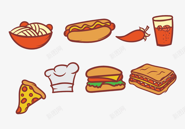 卡通手绘美食psd免抠素材_88icon https://88icon.com 凉菜手绘 彩色 手绘 美食 香锅